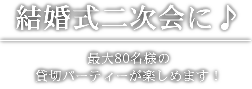 結婚式二次会に♪